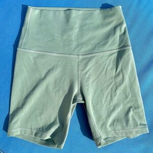 Lululemon Align High-Waist Sage Green Women's Active Biker Shorts 4